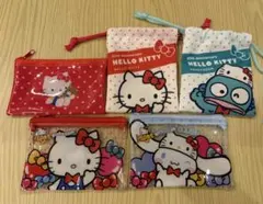 DAISOダイソーHELLOKITTYハローキティ50thポーチ5個セット