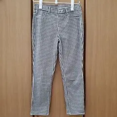 UNIQLO クロップドレギンスパンツ ギンガムチェック レディース Lサイズ