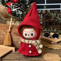 赤マント　10cm ラブブ4.0　ぬいぐるみ洋服 pin for love 娃衣