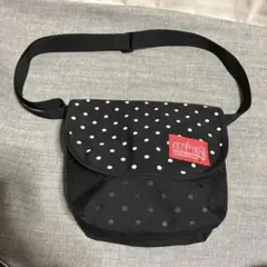 Manhattan Portage ポルカドット メッセンジャーバッグ　黒のサムネイル