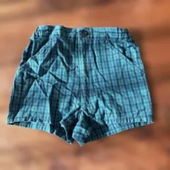 ファミリア　緑と青のチェック ズボン　110