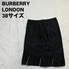 BURBERRY LONDON デニムスカート　ノバチェック　38