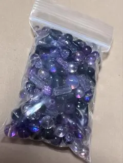 パープル系ミックスビーズセット ハンドメイド素材