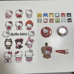 新品　未使用　サンリオ　アイロン　缶バッチ　ヘアピン　6点セット売り