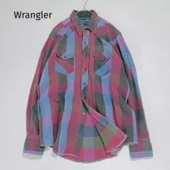 Wrangler ネルシャツ ウエスタン チェック スナップボタン XLのサムネイル