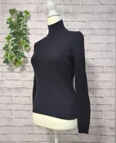 【STYLE ME】レディース　長袖ニット　セーター　黒　L　伸縮性　秋冬のサムネイル