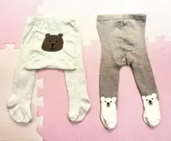 冬 ベビーGAP おしりくまちゃん タイツ 2点セット クマデザイン