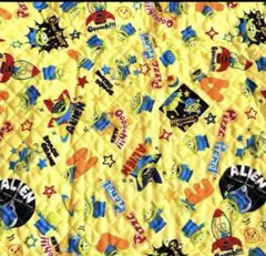 エイリアン柄キルティング生地