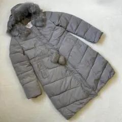 《 AIHAN 》 レディース ミドル丈 ダウンコート M ファー付きフード