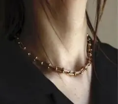 AJIRO ACCESSORY ゴールドチェーンネックレス