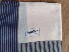 YSL ストライプ コットンハンカチ