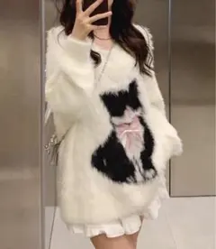 Sibra 2点セット Vネックニットトップス+ニットキャミ