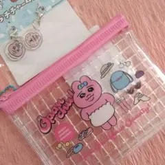 セリア　おぱんちゅうさぎ ミニメッシュポーチ、プチチャーム