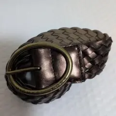 MICHAEL KORS メタリック編み込みレザーベルト