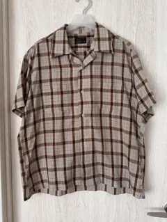 ビンテージ チェック シャツ 90s 80s ブラウン