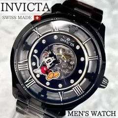 新品 INVICTA メンズ腕時計 ミッキーマウス 自動巻きブラック ディズニー