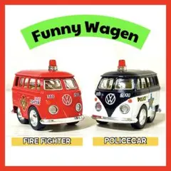 フォルクスワーゲン＊ミニカー＊ファニーワーゲンバス2種セット＊プルバックカー