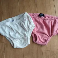 ベビー ボトムス 2色セット アイボリー ピンク