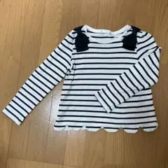 【10/22まで限定/値下げ】 オンワード／黒リボン付カットソー650→500円