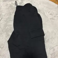 ブラックワークパンツ サイドポケット付き