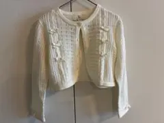 KUMIKYOKU カーディガン 120 アイボリー（ワンピースは参考）