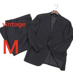 H5418◾️ブラックフォーマル　ウール混ストライプスーツセット ２釦