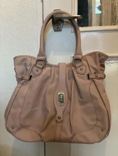 ピンク トートバッグ 合成皮革