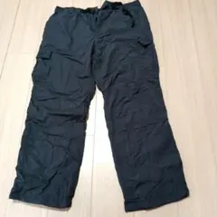 IGNIO黒 ワークパンツ裏起毛 調整可能なストラップXO1182番