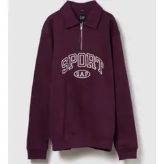 GAP バーガンディ ジップアップ トレーナー