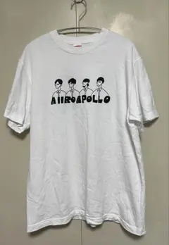 藍色アポロ tシャツ Lサイズ ホワイト