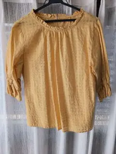イエローフリルブラウス Mサイズ
