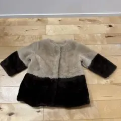 COMME CA ISM バイカラー ファーコート