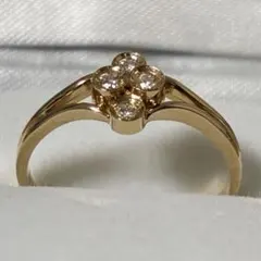 最終値下げ！！K18 花モチーフ リング フラワーモチーフ デザインリング 10.5号 K18 【中古】の通販 by