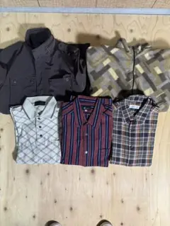 メンズ 秋冬 5点セット（シャツ3着、ジャケット2着）
