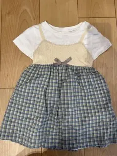 petit main チェック柄ワンピース 90cm