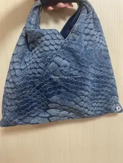 mm6メゾンマルジェラ パイソン　デニム　バッグ　ジャパニーズトート