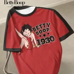 Betty Boop x SHEIN 半袖 Tシャツ レッド　M