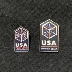 ［激レア］非売品　万博アメリカ館　 ナショナルデー　ピンバッジ　おまけ付き 非売品】大阪関西万博2025 USA Pavilion アメリカ館 ピンバッジ