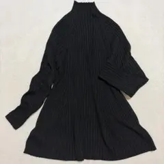 アルファキュービック◇ボトルネックロングニット チュニックセーター モード Mのサムネイル