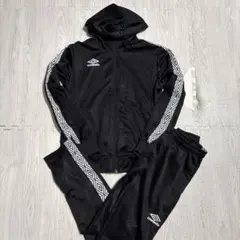 UMBRO Y2K セットアップ ジャージ フーディー サイドロゴ 光沢 刺繍