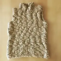 ウール100%　　ベスト　　ベージュ