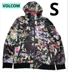 ボルコム　VOLCOM 総柄 ジップジャケット　裏メッシュ パーカー　Sサイズ