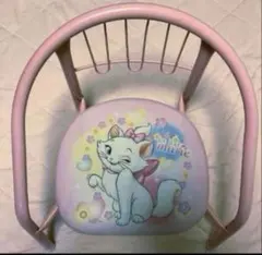 キッズチェア　Disney おしゃれキャット　マリーちゃん　音　白猫　ピンク　花のサムネイル