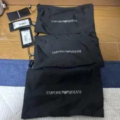 EMPORIO ARMANI ブラックポーチ 3個セット
