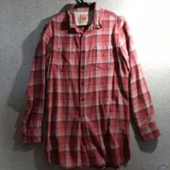 291295 HOMME 赤系チェック ネルシャツ