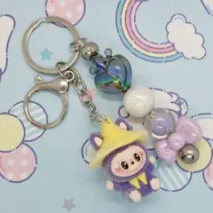 【101】ラブブ チャーム付 キーホルダー　らぶふ　LABUBU