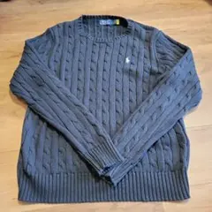 POLO RALPH LAUREN ケーブルニット 黒 L