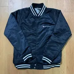 チャンピオン スタジャン　ワンポイントロゴ　刺繍　ビッグ　ネイビー　Mサイズ