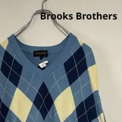 新品 90s Brooks Brothers アーガイル 長袖コットンニットのサムネイル