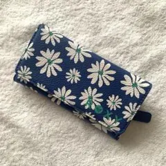 P*e様 ロキシー　折り畳み財布　ブルー系　花柄のサムネイル